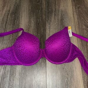 Purple Leopard Print Bra - NWT